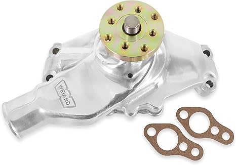 Weiand aluminum water pump closeup